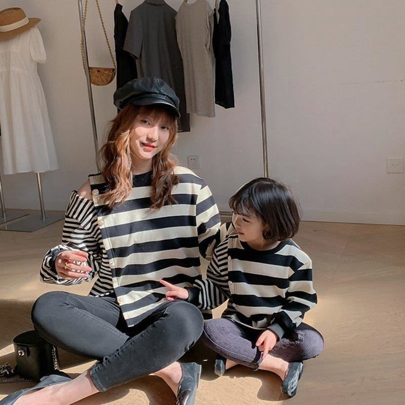 親子コーデ 春夏親子ペアルック親子ワンピース親子ペア親子お揃いストライプ レディース長袖tシャツ韓国風シャツブラウス女の子 男の子カジュアル 家族旅行 通販 Lineポイント最大0 5 Get Lineショッピング