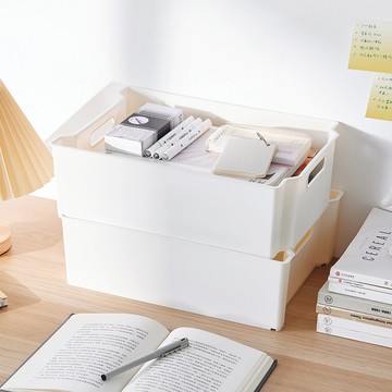 日本天馬 可層疊置物收納籃(附把手)-M-3入-多色可選