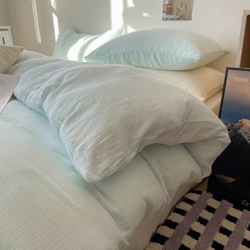 床上四件套 北歐風床包組 水洗棉純色系列床包 床單 被套 枕套 學生 宿舍 三件套