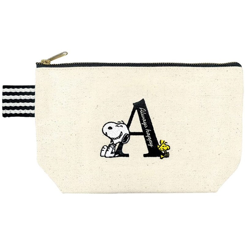 ○ラッピング無料○【SNOOPY/スヌーピー キャンパスイニシャルポーチ