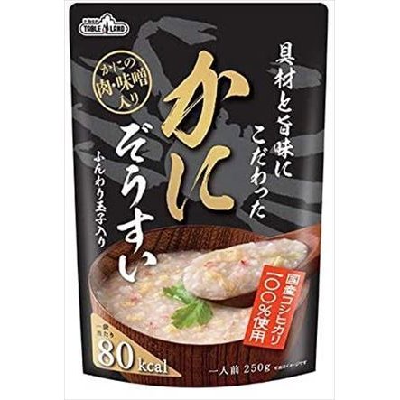 送料無料 テーブルランド　具材と旨味にこだわったかにぞうすい 250g×24個