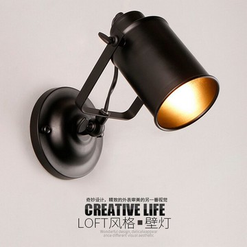 【威森家居】美式 圓筒投射壁燈 現貨原木工業風現代簡約復古吸頂燈吊燈壁燈大廳客廳臥室陽台燈具LED設計師 L170459