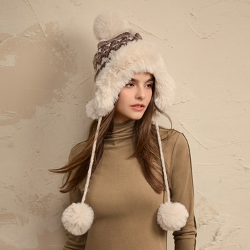 SO NICE 復古絨毛護耳毛帽