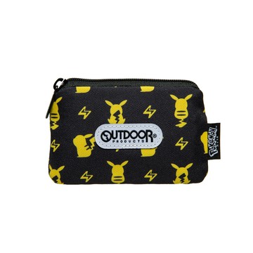 【OUTDOOR】寶可夢Pokemon-潮黑皮卡丘卡片零錢包-黑色 ODGO20B14BK
