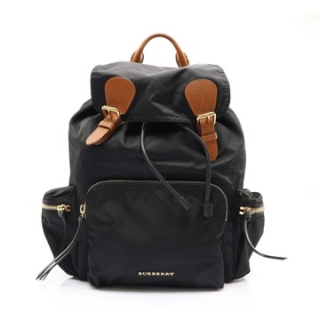 BURBERRY 巴寶莉 後背包 黑色尼龍 【二手名牌BRAND OFF】