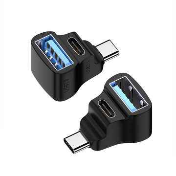 MoZuo 適用SteamDeck Type-C 轉 USB 8K高畫質多功能轉接頭-立體彎
