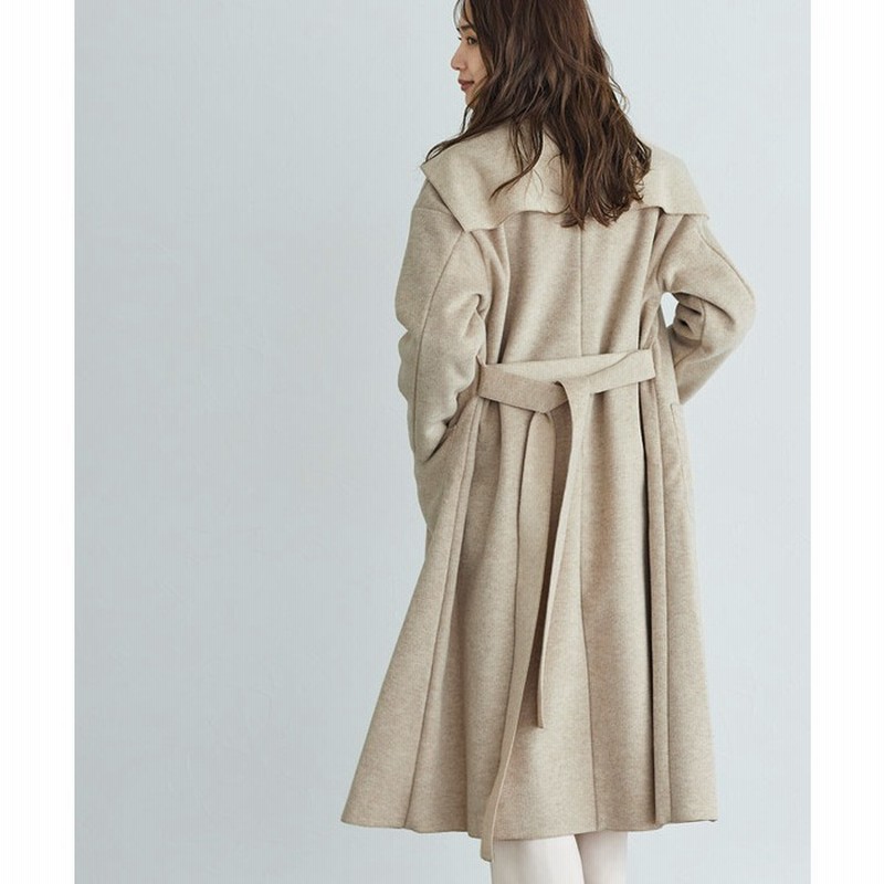 Pierrot ダブルフェイスセーラーカラーコート コート ロングコート アウター ダブルフェイス素材 ビッグカラー シンプル 暖かい 白 上品 きれいめ レディース 秋 ピエロ Pierrot ブラウン L レディース 通販 Lineポイント最大2 0 Get Lineショッピング