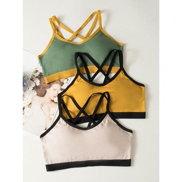 內衣女無鋼圈美背文胸一體小胸聚攏夏季薄款胸罩學生高中少女抹胸