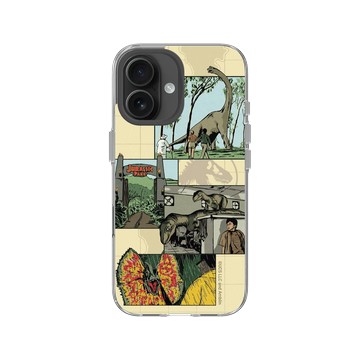 iPhone 16 Clear Case（相機按鈕） 透明 - Jurassic Park/ Jurassic World - 經典場景
