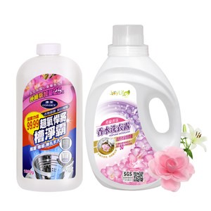 JoyLife 洗衣雙霸英倫香氛微膠囊香洗衣精+小蒼蘭洗衣槽淨霸