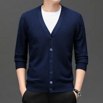 開衫毛衣男士2025春秋季寬松針織衫線衣外套韓版外穿潮流秋裝上衣鑫弘-衣錦男裝