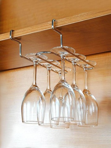 酒杯架 SDR免釘紅酒杯架304不銹鋼吊杯架 倒掛高腳杯架歐式創意懸掛杯架