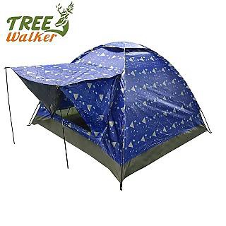 Tree Walker 前方設立屋簷布可搭配內附之纖維桿撐起形成前簷