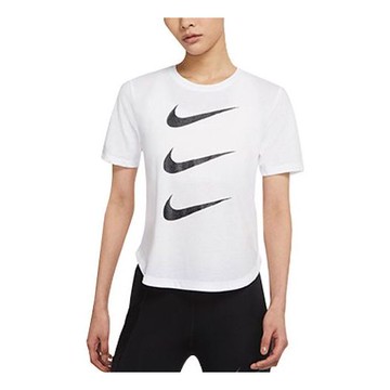 (WMNS) Nike Run Division Three Hook Reflective Logo Running T-Shirt White