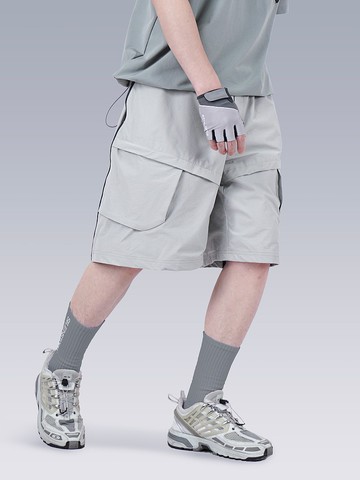 側拉鏈短褲 機能戶外通勤工裝五分褲 gorpcore