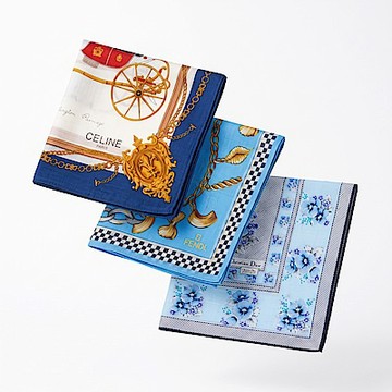 FENDI ,DIOR Christian ,CELINE字母LOGO帕領巾