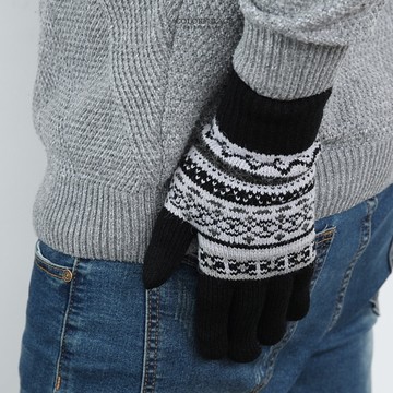 笑臉配色多圖樣手套NMC17