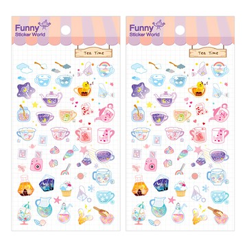 德德小品集 PVC貼紙 05029 2個  TEA TIME  1組