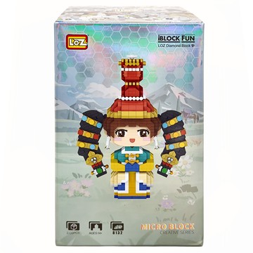 LoZ 蒙古族女孩積木 #8132  蒙古族女孩  1盒