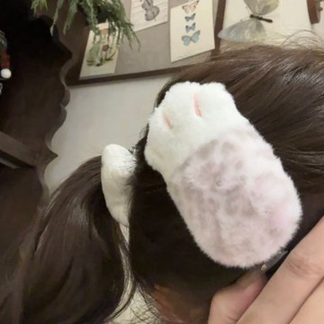 🔥臺灣出🔥原宿辣妹可愛小貓爪髮夾髮飾夾子毛絨秋冬劉海夾髮卡頭飾女韓版