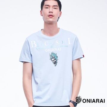 【㊙結帳2件再88折】鬼洗鈔票印基本款短TEE(淺藍) - BLUE WAY 鬼洗い