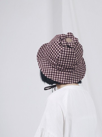 亞麻花朵漁夫帽遮陽帽防曬帽子夏季款