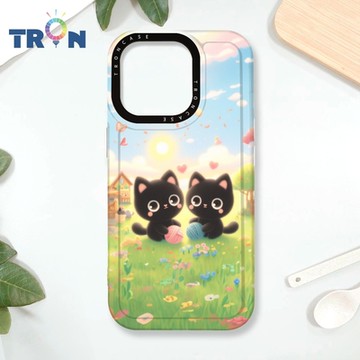 TRON IPHONE 16 PRO 貓咪與毛線球系列 MAGSAFE 磁吸 防摔 太空殼 透白 手機殼