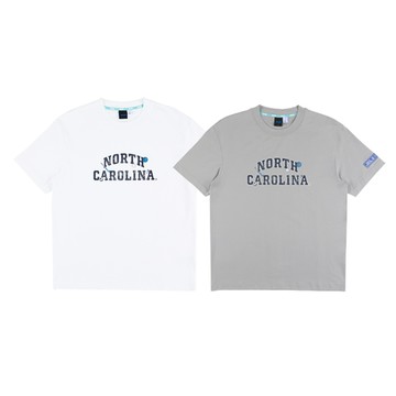 NCAA 短T 北卡羅來納 白 灰 球類印花 LOGO 涼感 短袖 T恤 中性 74251007-