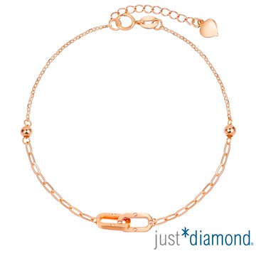 【Just Diamond】環愛 18K玫瑰金手鍊(網路限定)