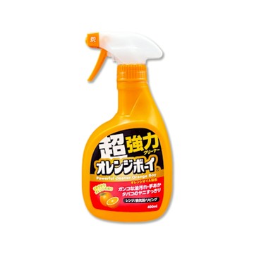 日本第一石鹼-Orange Boy強力橘油居家萬用泡沫噴霧清潔劑400ml/橘瓶(柑橘香氛除頑垢慕斯,廚房家電免刷洗分解油污,浴室水垢多用途噴槍洗潔)