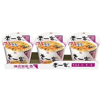 【躍牛小舖】來一客 韓式泡菜風味麵(3杯/組) 杯麵 碗麵 來一客 韓式泡菜 泡菜 湯麵 泡麵 台灣泡麵
