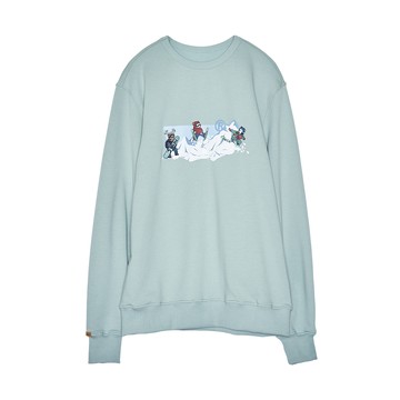 5th STREET｜山形｜男裝｜滑雪圖案長袖T恤｜嫩綠