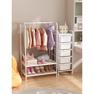 兒童衣帽架落地臥室可移動衣架室內置物架網紅房間掛衣架晾衣架子