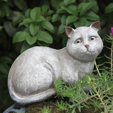 美式鄉村風擺件創意復古貓擺件動物裝飾飾品客廳書房擺設工藝品