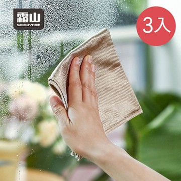 日本霜山 超細纖維玻璃鏡面無水痕抹布(30x30cm)-3條入-多色可選