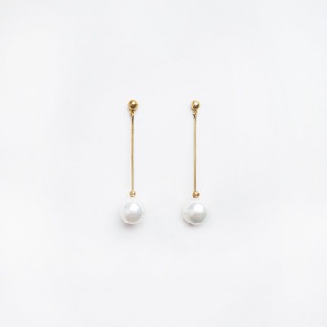 鐘擺耳環 (貝珠) - Pendular earrings (shell)