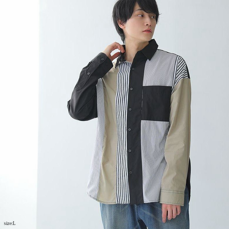 ストライプ　ビックシャツ ankoROCK アンコロック ストライプ シャツ レディース オーバー