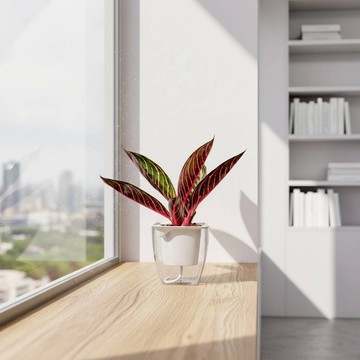 如意粗肋草 免澆水方形盆栽 室內植物 觀葉植物 禮物 盆栽 辦公室