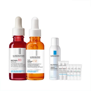 LA ROCHE-POSAY A醇緊緻抗痕精華 30ml+C12肌光活膚精華 30ml