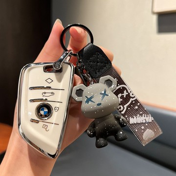 BMW 寶馬鑰匙套 f40 f30 f33 f10 f40 x3 x1 x4 x5 鑰匙圈 TPU 銀邊款 刀鋒鑰匙殼