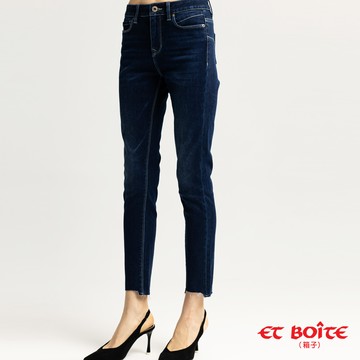 【9折↘結帳2件再88折】彈力零尺度激彈中腰丹寧窄直褲 - BLUE WAY ET BOîTE 箱子