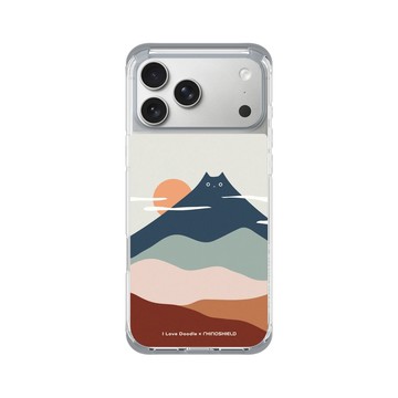 iPhone 17 Pro Max ClearX (MagSafe 兼容) 霜透灰 - ilovedoodle (Lim Heng Swee) - Cat Landscape - Mountain 貓咪山