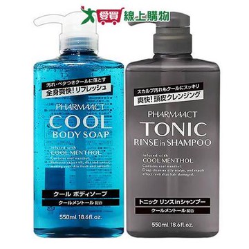 日本熊野 Cool涼感舒爽洗髮精/沐浴乳550ml 2入組【愛買】