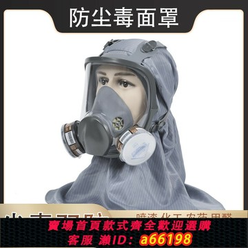 【台灣公司 可開發票】防塵頭罩防工業粉塵顆粒物噴漆打磨防毒面具防異味一體式防毒面罩