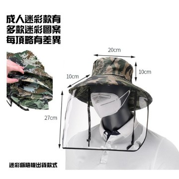 【台灣 防飛沫漁夫帽】防護遮罩 防護帽 擋風帽 帽子 隔離漁夫帽 戶外隔離 防唾液飛沫 護目 【HW17】