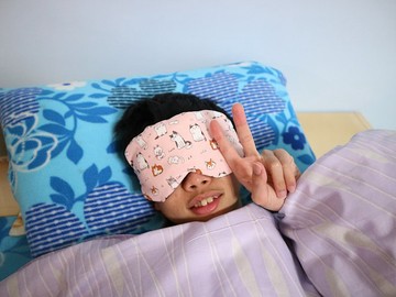 可愛貓~~紅豆溫敷眼罩  睡眠眼罩 mask 可替換 調長短