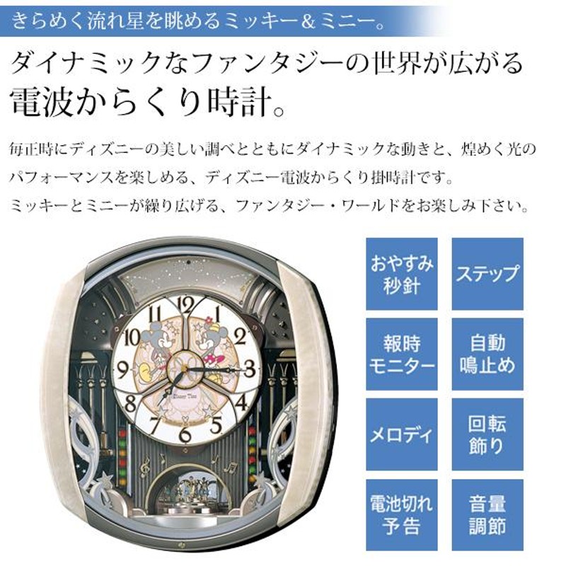 新品 未使用！SEIKO ディズニータイム 電波クロック掛け時計 FW563A