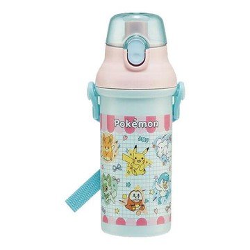 小禮堂 SKATER 寶可夢 兒童彈蓋直飲水壺 附背帶 480ml PSB5SANAG (大集合款)