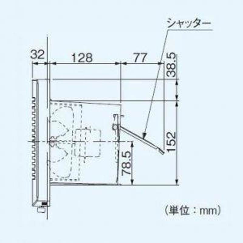 パナソニック 一般・台所・事務所・居室用換気扇 居間用換気扇 ガラリ