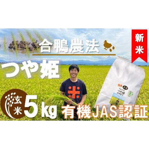 ふるさと納税 山形県 三川町 ecofarmすがわらの有機JAS認証つや姫5kg